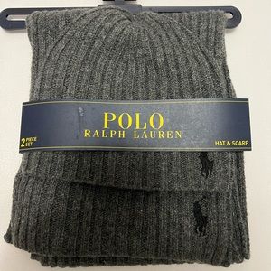 Polo Ralph Lauren wool hat/scarf 2 piece gift set